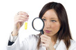 Researcher with test tube