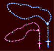 Shiny rosary set
