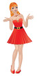 Girl in red dress