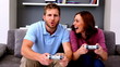 Couple playing video games