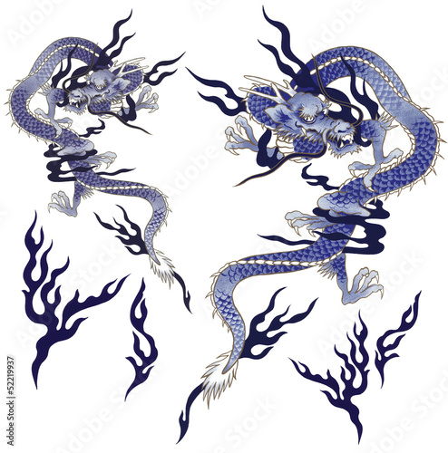 Illustration: 日本的な龍 日本的な龍
