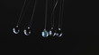 Newtons cradle moving