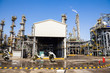 Chemical plant in the blue sky