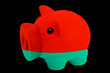 Foto: piggy rich bank in colors national flag of belarus for saving piggy rich bank in colors national flag of belarus for saving