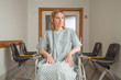 Thoughtful patient sitting on a wheelchair