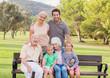 Portrait of multi-generation family in the park