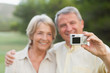 Couple taking a photo of themselves