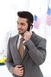 Photo: Businessman on the call outdoors Businessman on the call outdoors