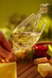 Photo: Glass of white wine outdoor Glass of white wine outdoor