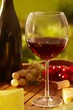 Glass of red wine outdoor