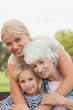 Three generations of women portrait