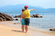 Les enfants sur la plage en Corse