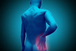 Digital human rubbing lower back pain