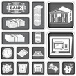 finance banking squared icons