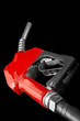 Fuel nozzle against isolated background
