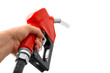 Fuel nozzle against isolated background