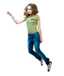 Foto: little jumping girl little jumping girl