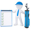 3d white man holding checklist