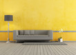 Illustration: Gray and yellow living room Gray and yellow living room