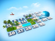 Illustration: tropical island tropical island