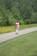 Woman on roller