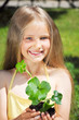 Girl gardening