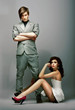 Flirt. Lifestyle. Man with Crossed Arms and Gorgeous Woman