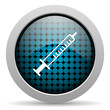 syringe glossy icon