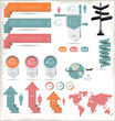 Retro infographics set
