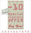 Sale offer old retro vintage background