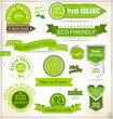 Set of eco labels
