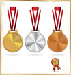 Medals - gold, silver and bronze