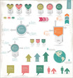 Retro infographics set