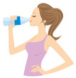 Vector: 水分補給 女性 水分補給 女性