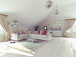 Illustration: interior of the attic interior of the attic
