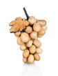 Stylized Wooden Grape  isolated on white background, handmade