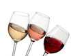 Foto: Glasses with red, rose and white wine Glasses with red, rose and white wine