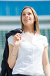 Beautiful businesswoman outdoor in the city