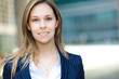 Beautiful businesswoman outdoor in the city
