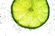 Photo: lime slice in water lime slice in water