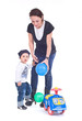 Mother playing with her child