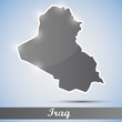 shiny icon in form of Iraq