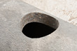 Kernlochbohrung in einem Rohr aus Beton - ganz nah dran