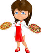 Vektor: waitress waitress