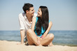 Foto: Beautiful couple on the beach Beautiful couple on the beach