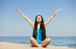 Foto: Beautiful girl at the beach Beautiful girl at the beach