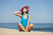 Foto: Beautiful girl at the beach Beautiful girl at the beach