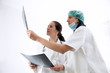 Doctor checking X-ray image