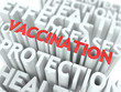 Vaccination. The Wordcloud Medical Concept.