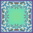 Ornate spring card with blossom branches